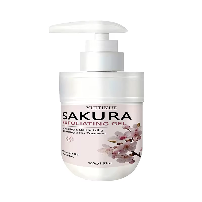 Gel exfoliant Sakura YUITIKUE | Nettoyage et hydratation pour une peau soyeuse et lisse | Exfoli