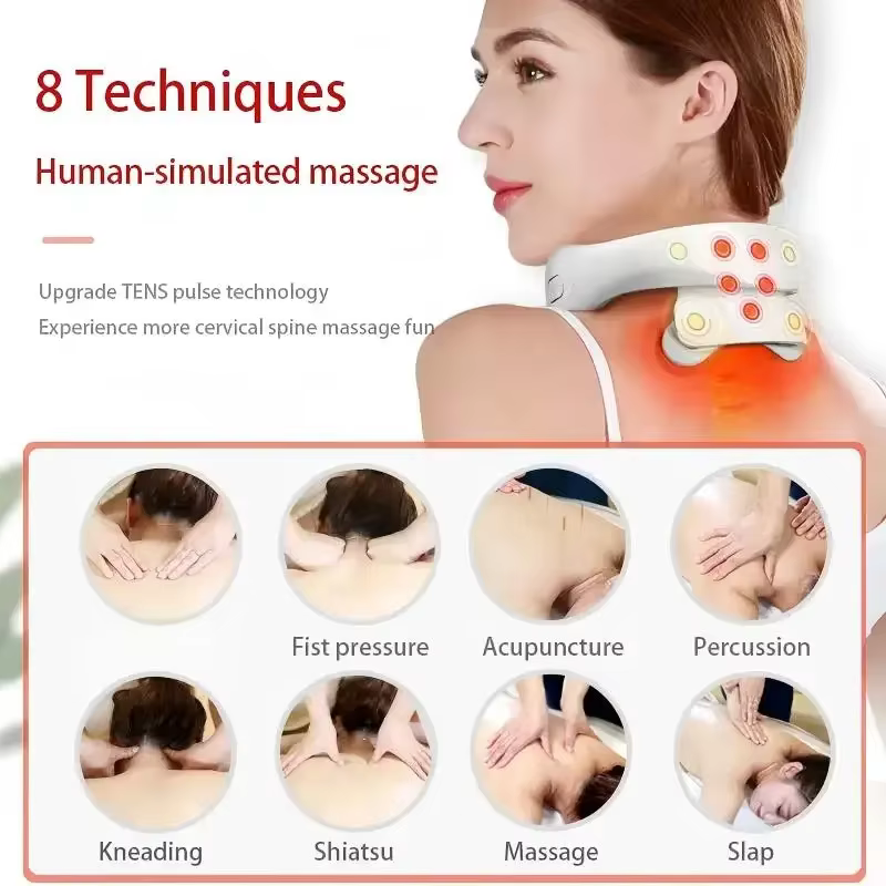Appareil de massage intelligent pour le dos et le cou, masseur cervical, soin des vertèbres cervical