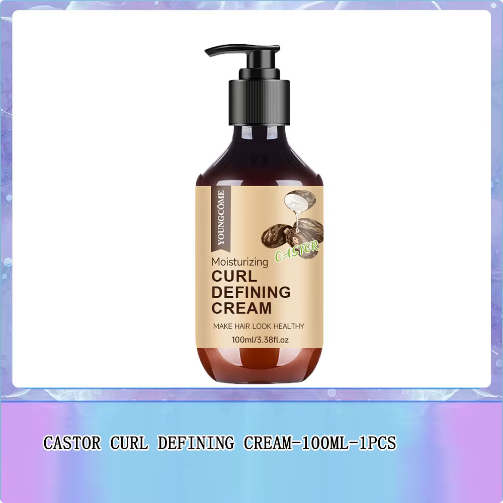 Crème activatrice de boucles à l'huile de ricin – Cheveux coils/ondulés définis, résistance à l'humi