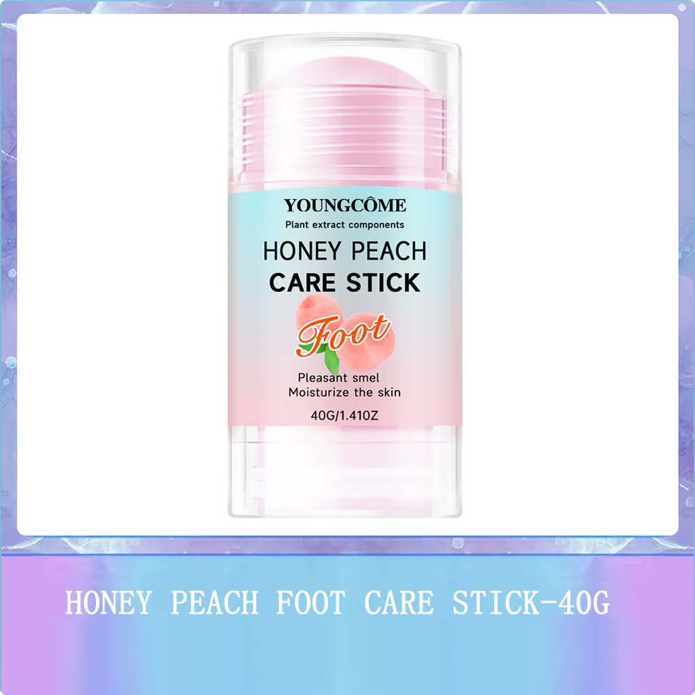 Crème de Soin des Pieds Pêche et Miel - Hydratation 72H & Réparation des Gerçures, Formule Anti-Odeu