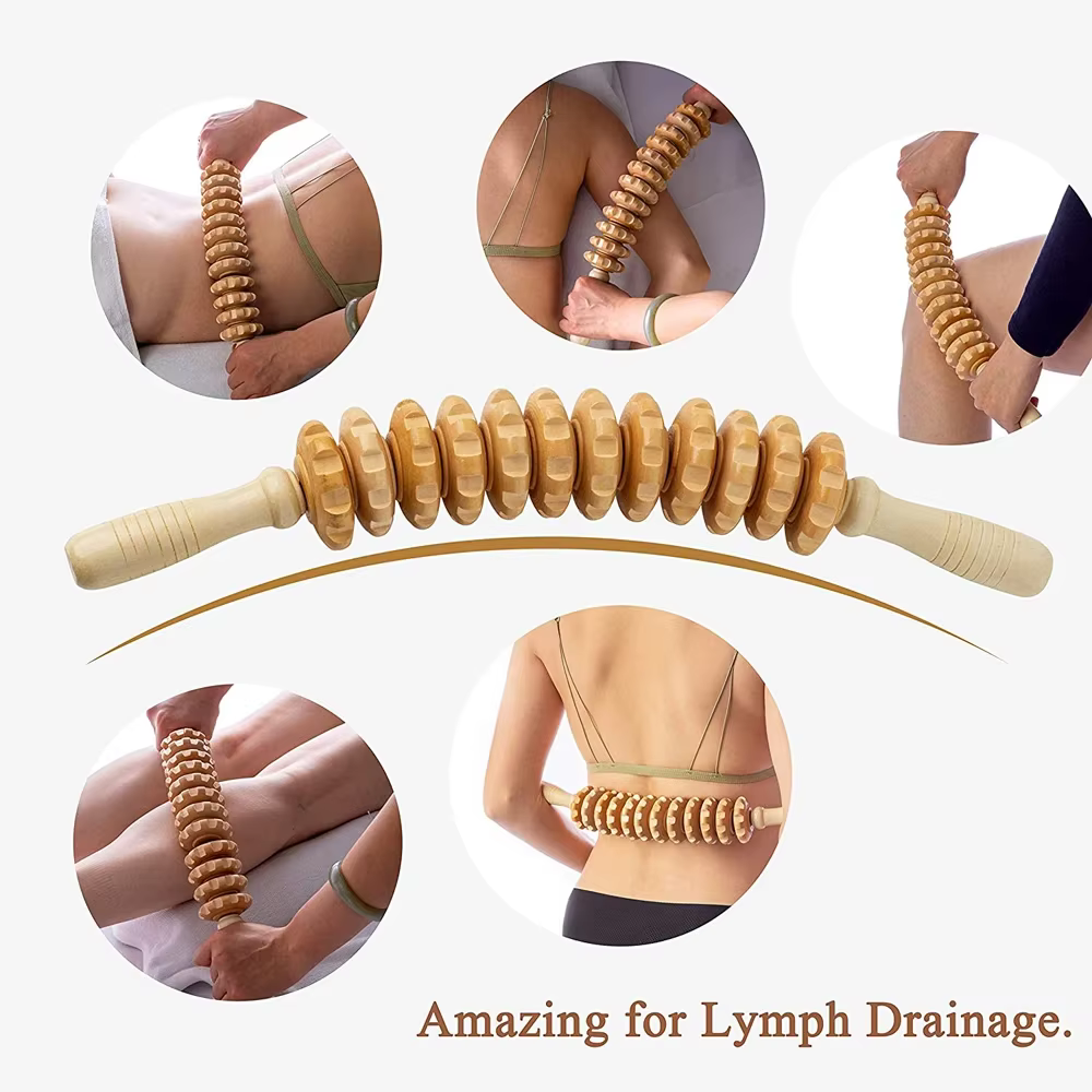 Rouleau en bois pour la Cellulite du ventre, outils de Massage thérapeutique en bois pour la mise en