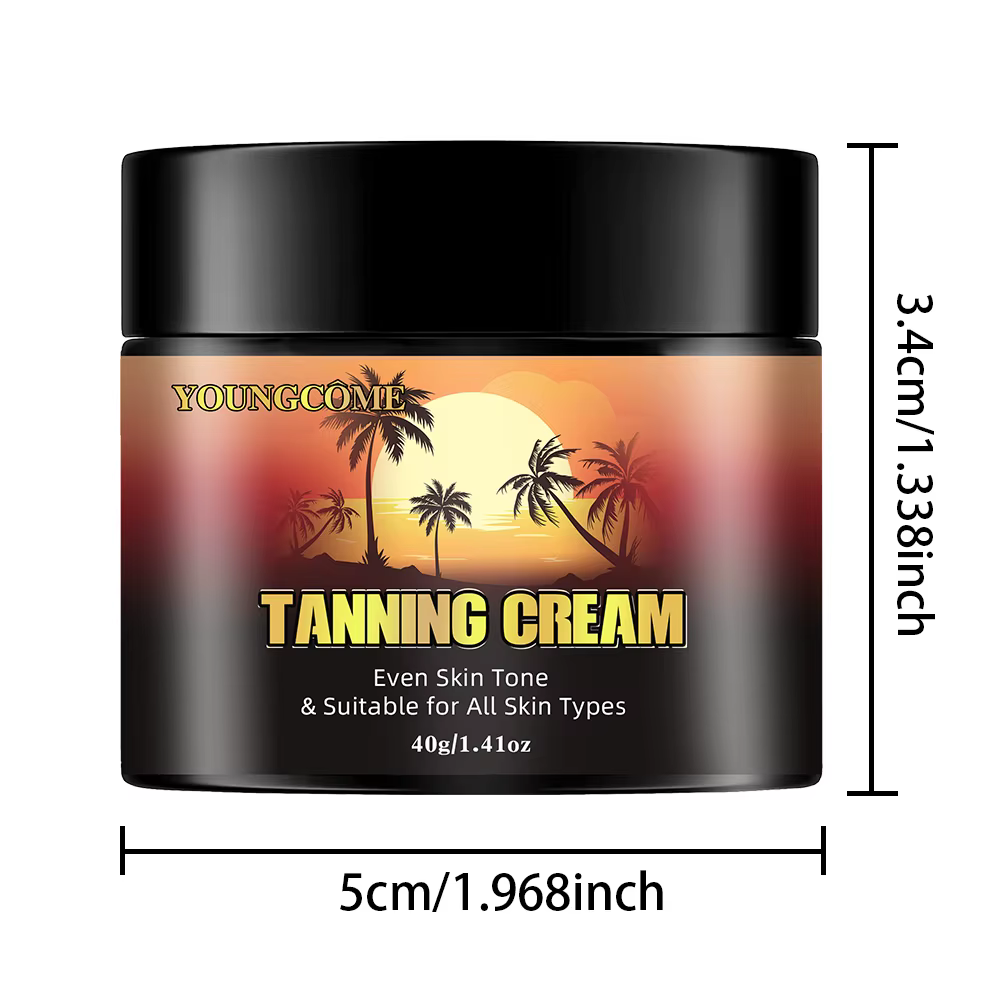 YOUNGCOME – crème accélérateur de bronzage marron brillant, Gel de bronzage pour le corps, nourrit l