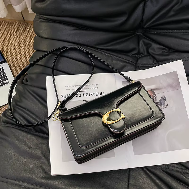 Sac bandoulière carré à double sangle – Sac à main élégant à porter sous le bras pour femme, sac à b