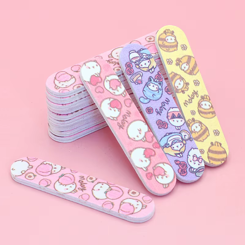 10 pièces par lot,Mini limes à ongles en plastique double face, matériel professionnel, pédicure, ma