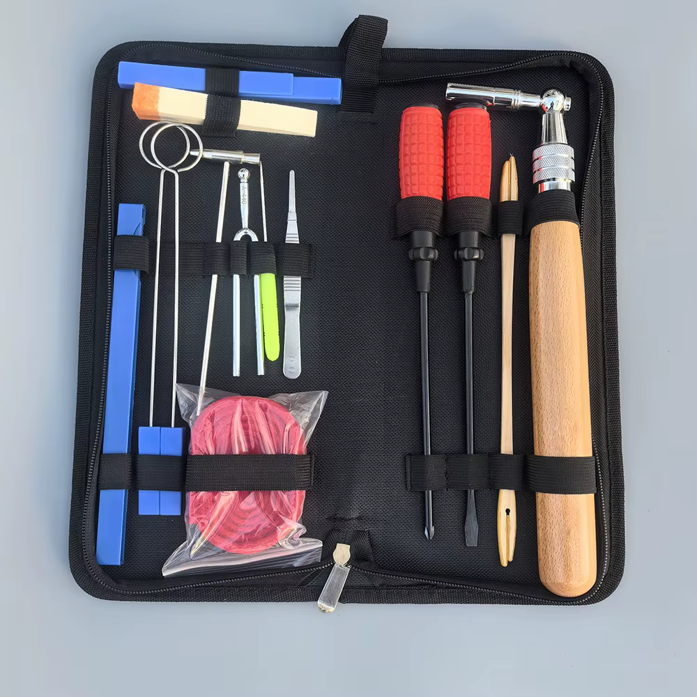 Kit d'outils professionnels pour le réglage de piano - Clé de réglage, outil de silencieux. Convient