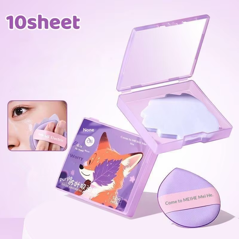 100 feuilles de papier absorbant pour le contrôle du sébum, absorbent l'huile du visage, essentielle