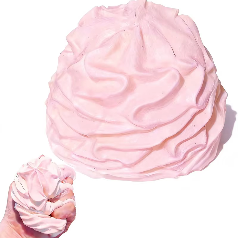 Crème enroulée à rebond lent, moelleuse et duveteuse, en forme de crème fouettée, souple à presser, 