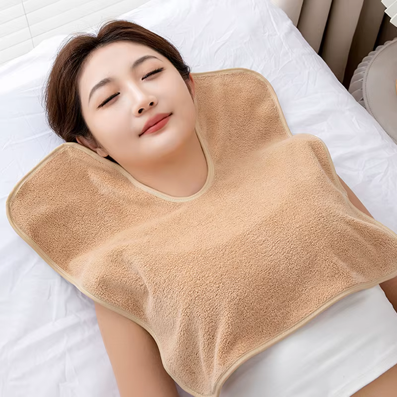 Serviette de massage en microcarence pour salon de beauté, serviette de spa pour le visage en forme
