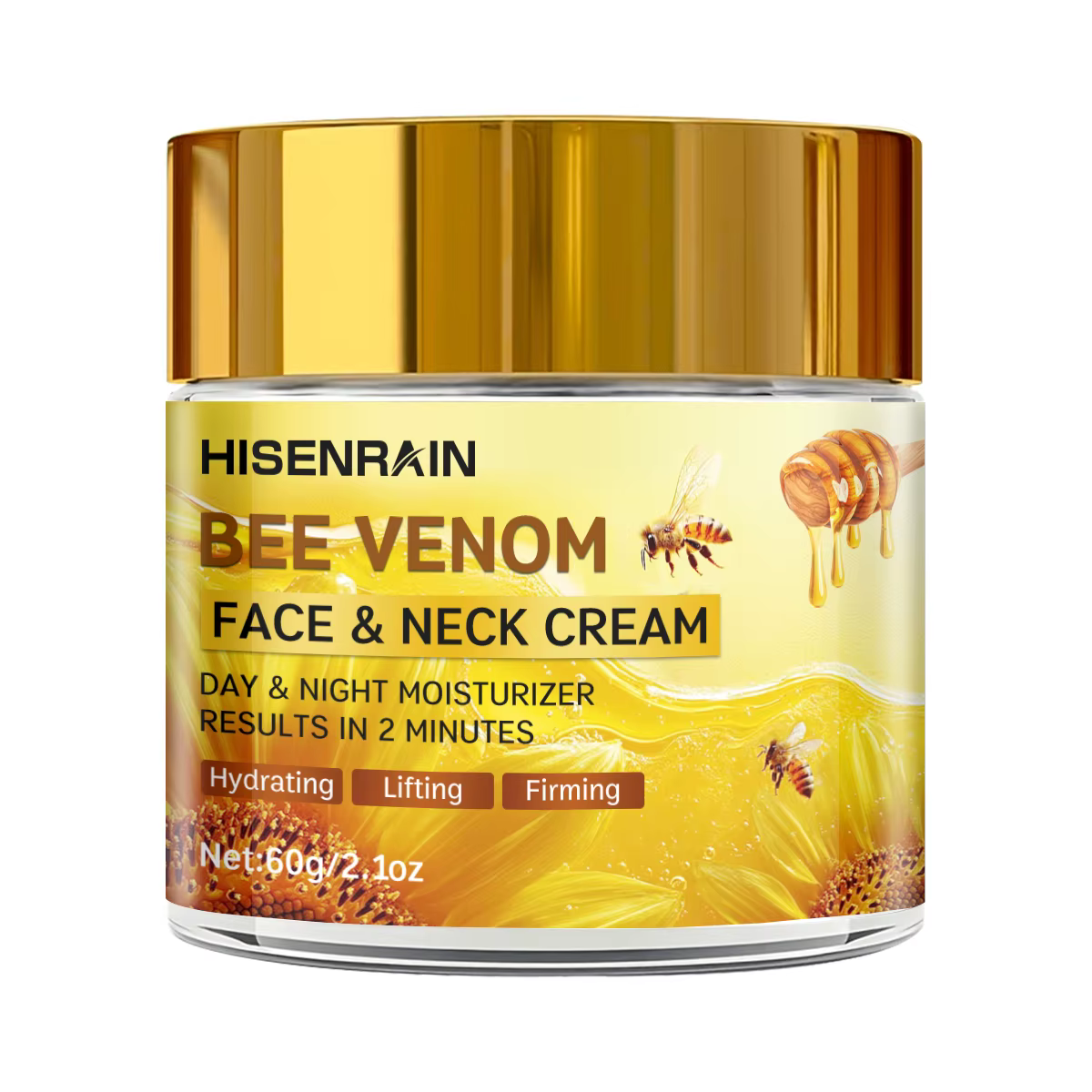 Crème HISENRAIN à la bave d'escargot et au venin d'abeille - Crème anti-âge pour le visage et le cou