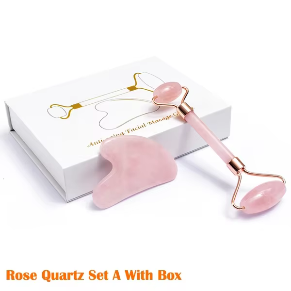 Jade Roller Gua Sha ensemble rouleau Facial masseur visage corps cou ascenseur serrer minceur outils