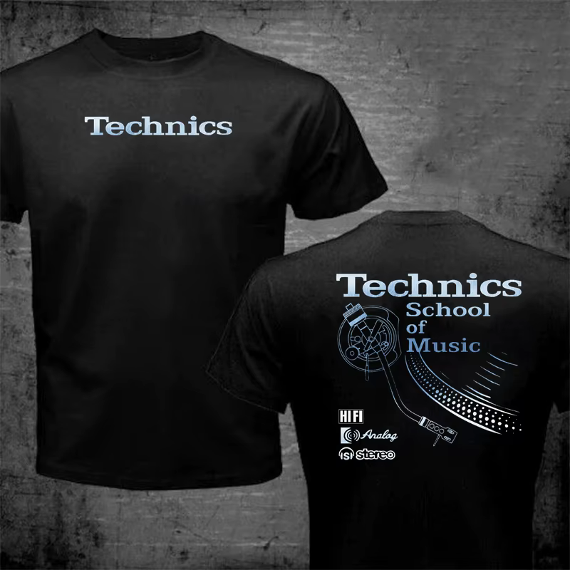 T-shirt rétro Tatooine pour DJ, T-shirt Play Technics School of Music, vêtements pour hommes, T-shir
