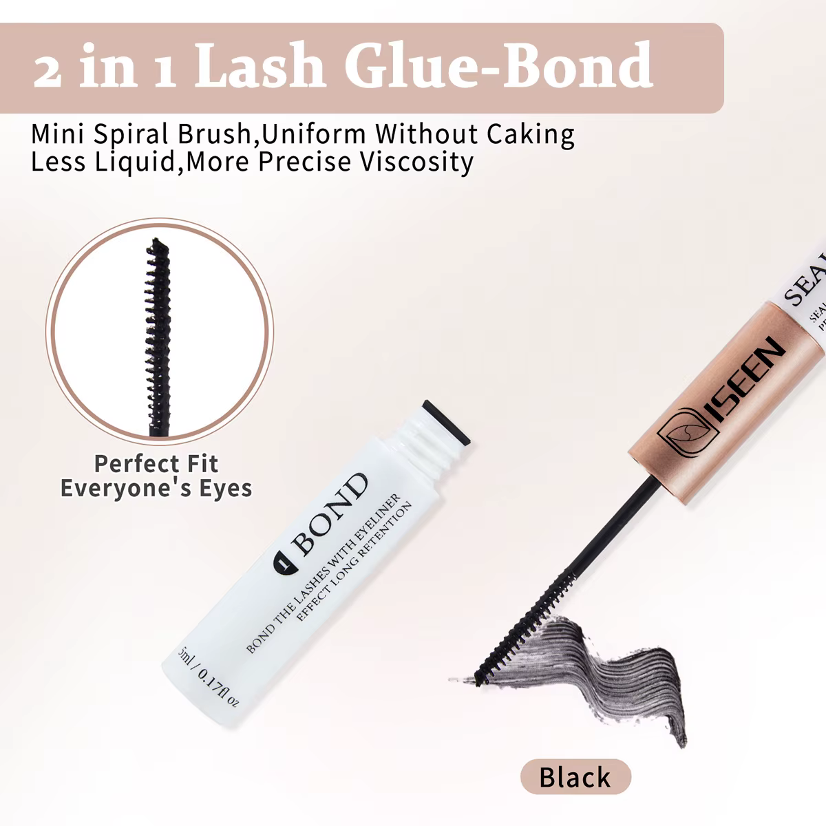 Colle pour cils individuels Bond and Seal 2 en 1, tenue super forte, extension de cils longue durée,