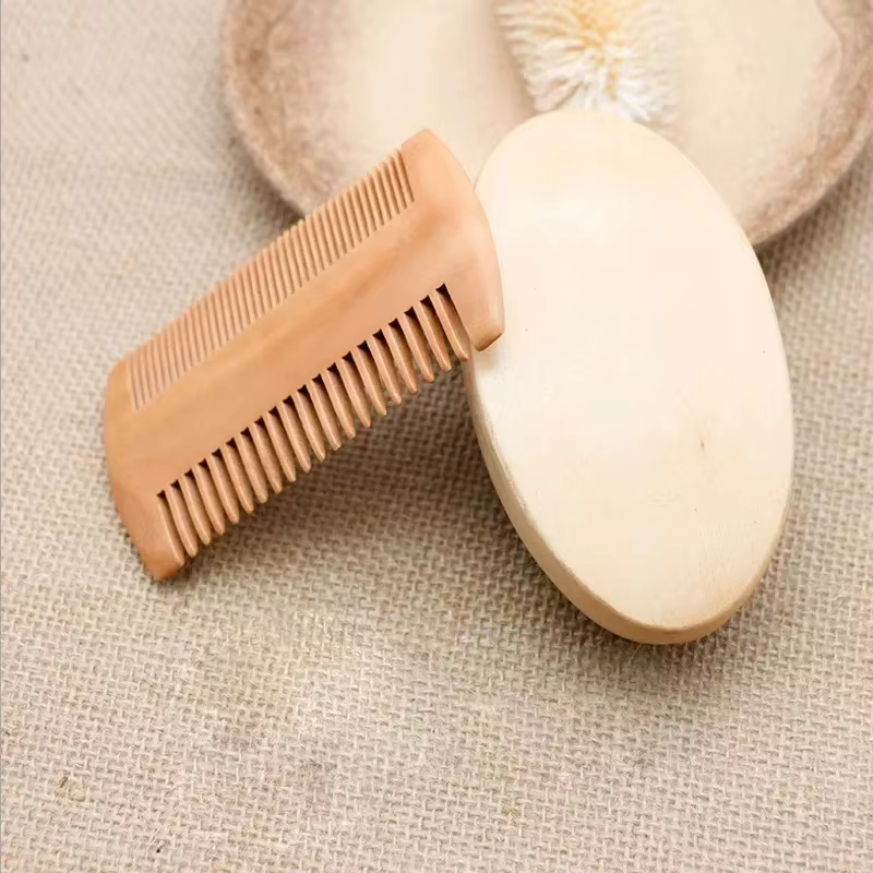 Brosse de rasage professionnelle en bois pour hommes, poils de sanglier souples, Kit de peigne à mou