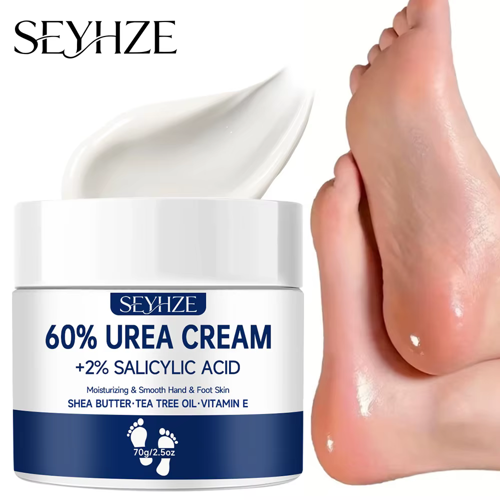 SEYHZE Crème pour les pieds à l'urée 60 % d'acide salicylique 2%, crème hydratante adaptée aux talon
