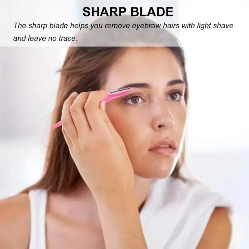 Rasoir à sourcils pour femmes, outils dermaplanage exfoliants polyvalents et rasoir Facial avec couv