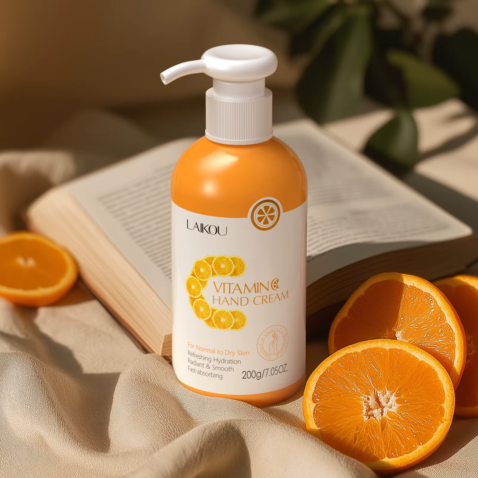 Crème pour les mains à la vitamine C LAIKOU 200g, hydratation longue durée, lisse, non grasse, nourr