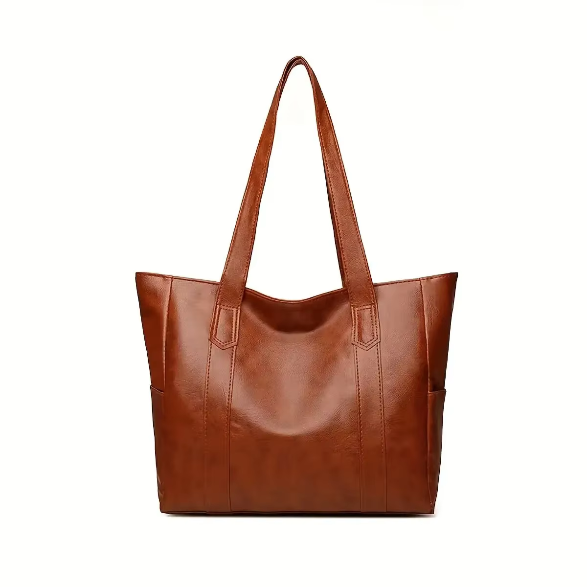 Sac à main vintage pour femme grande capacité, sac à bandoulière uni vintage, sac à main décontracté
