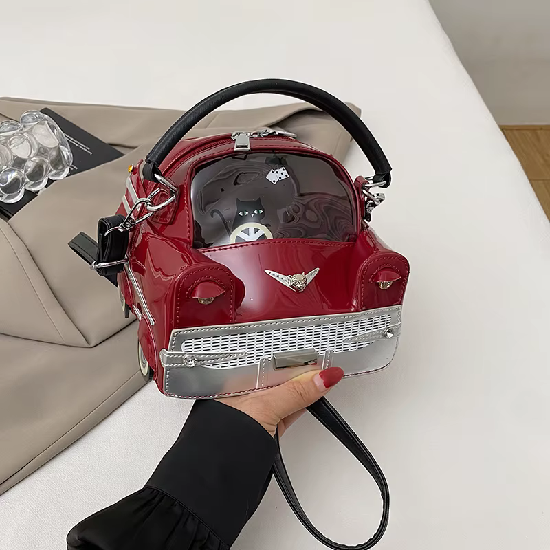 Mini petit sac à bandoulière en forme de voiture pour femme, sac à main amusant de personnalité, poc