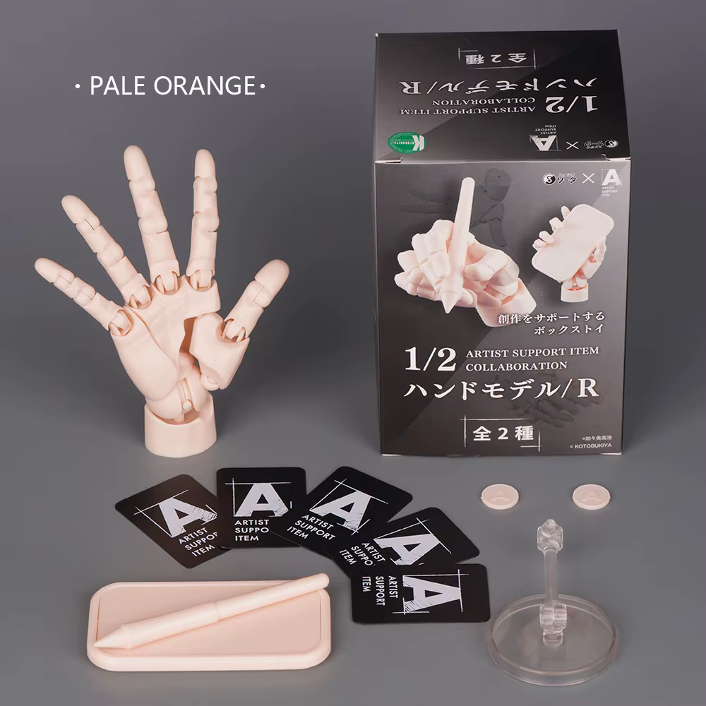 Ensemble de modèles de main articulée à l'échelle 1/1, mains articulées anatomiques exactes gauche e