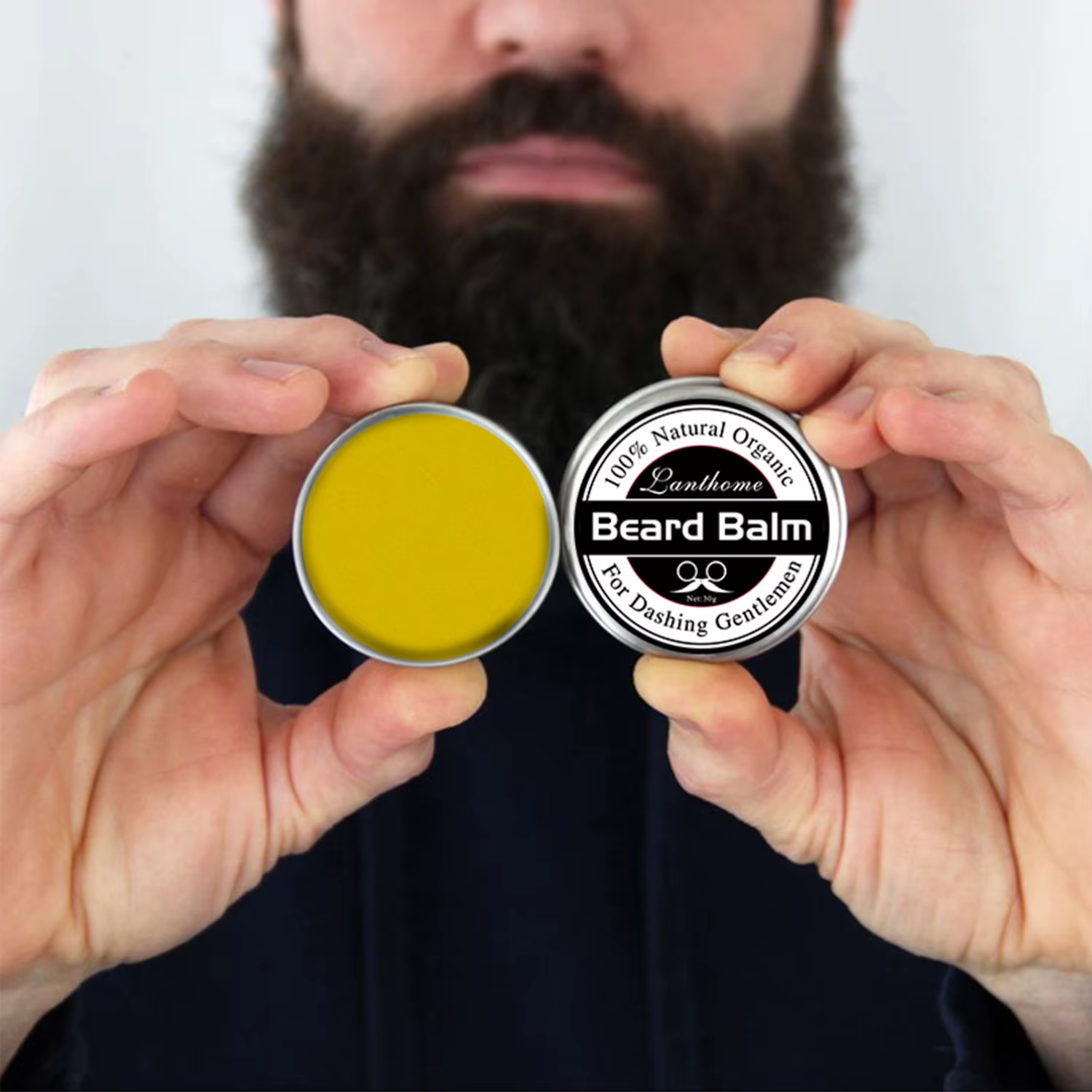 Baume à barbe pour hommes, 30g, huile revitalisante, améliore la douceur de la barbe, gestion de la 