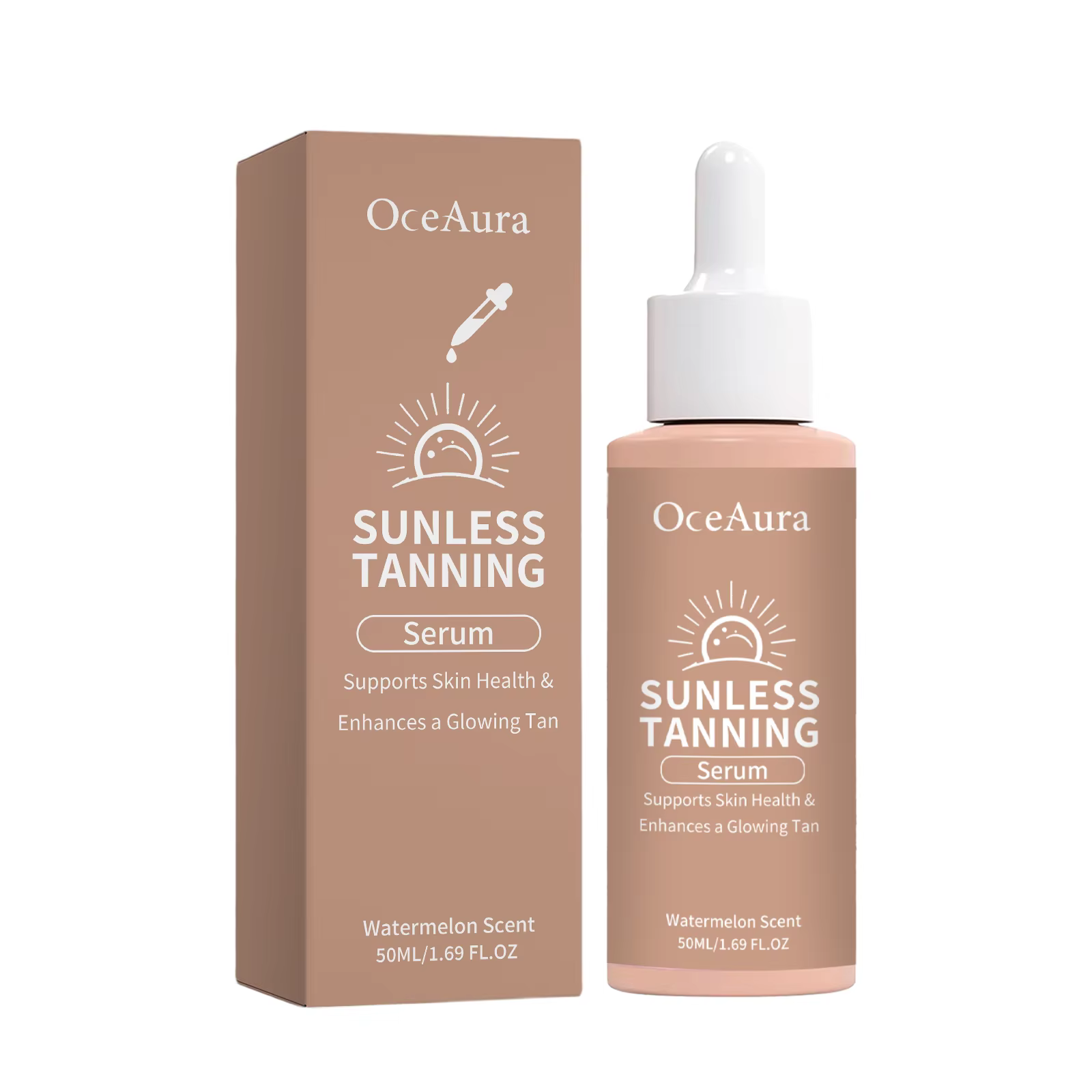 Sérum autobronzant naturel pour le corps, autobronzant sans soleil pour un éclat uniforme, hydratant