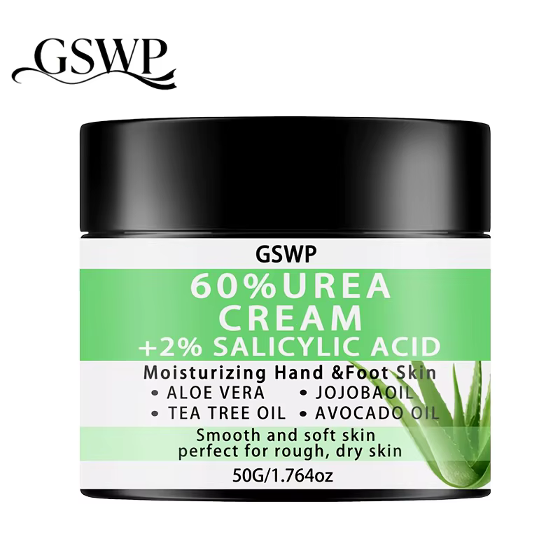 GSWP Crème pour les mains et les pieds à 60% d'urée avec acide salicylique, huile de jojoba, huile d