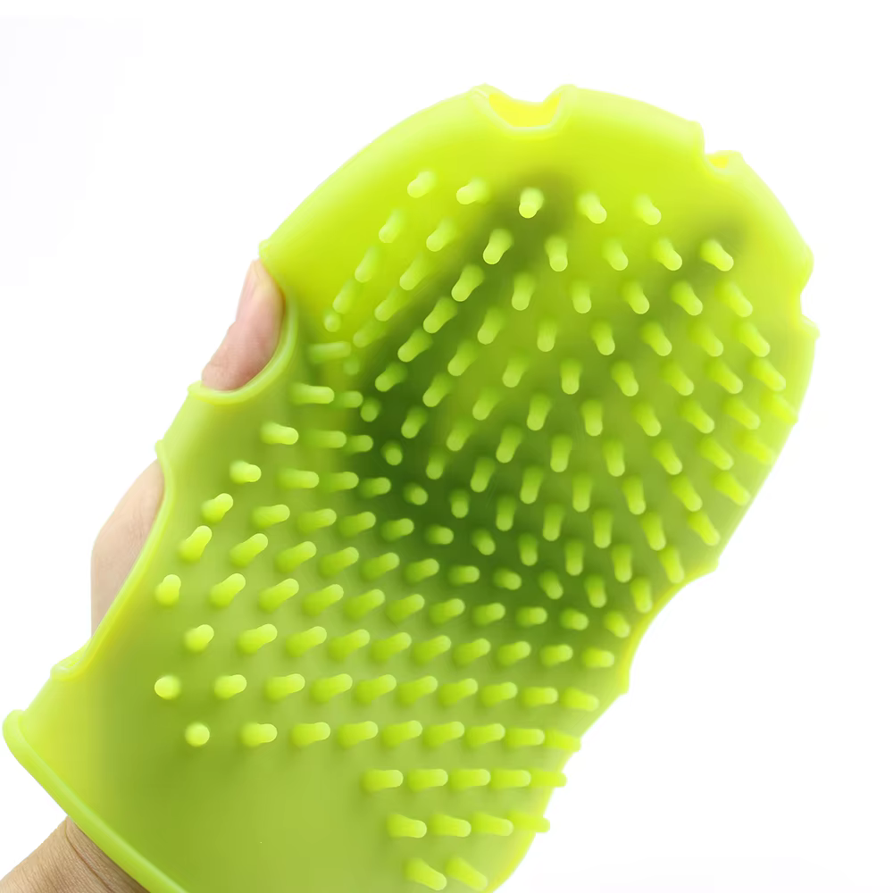 Gant de massage, brosse de bain en silicone, gants de douche, exfoliant corporel pour le nettoyage d