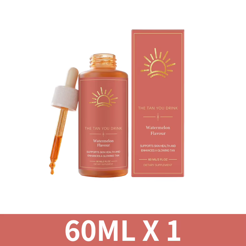 Gouttes autobronzantes à la pastèque 60 ml - Améliore la mélanine de la peau, prévient les coups de