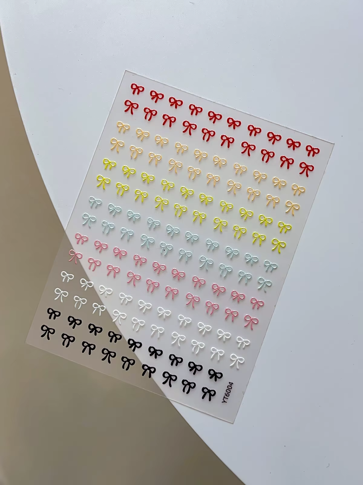 Autocollants pour Nail Art avec nœuds colorés en relief, Laser doux, or et argent, autocollants auto