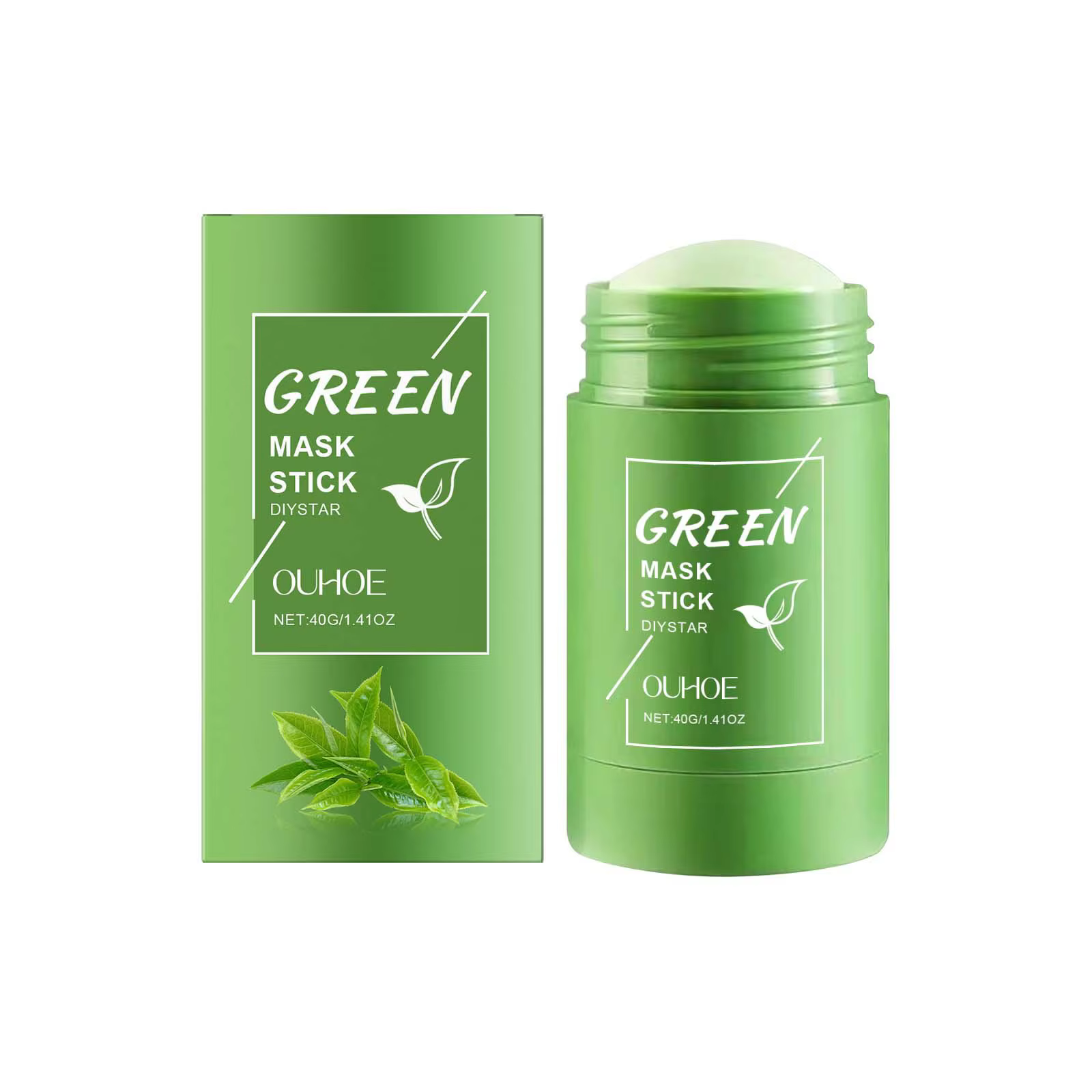 Masque solide au thé vert, élimine les points noirs, rétrécit les Pores, nettoyage en profondeur des