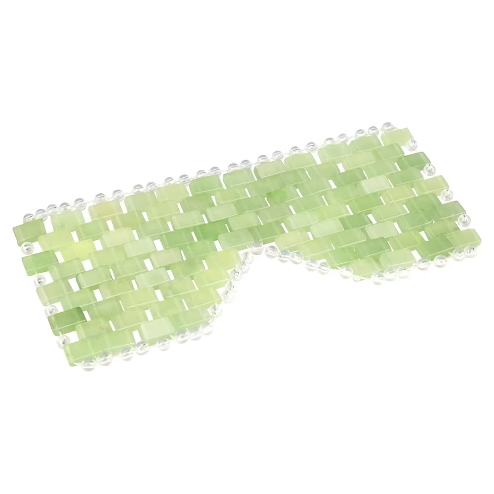Masque pour les yeux en Jade, Massage émeraude, apaisant, poches, relaxant les Muscles du visage, so
