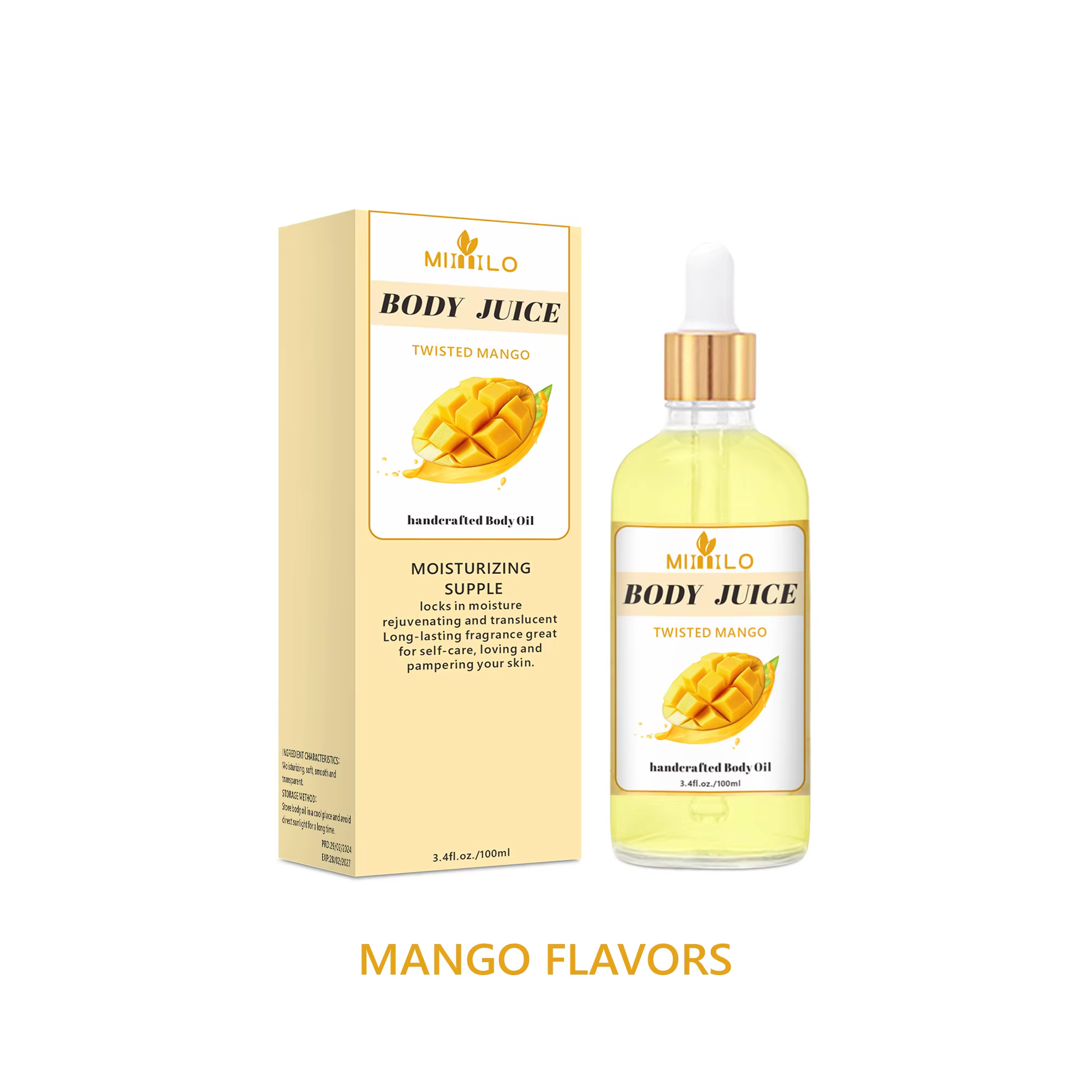 Huile corporelle parfumée douce, 100ml, plusieurs parfums délicieux, hydratant, nourrissant, soins p