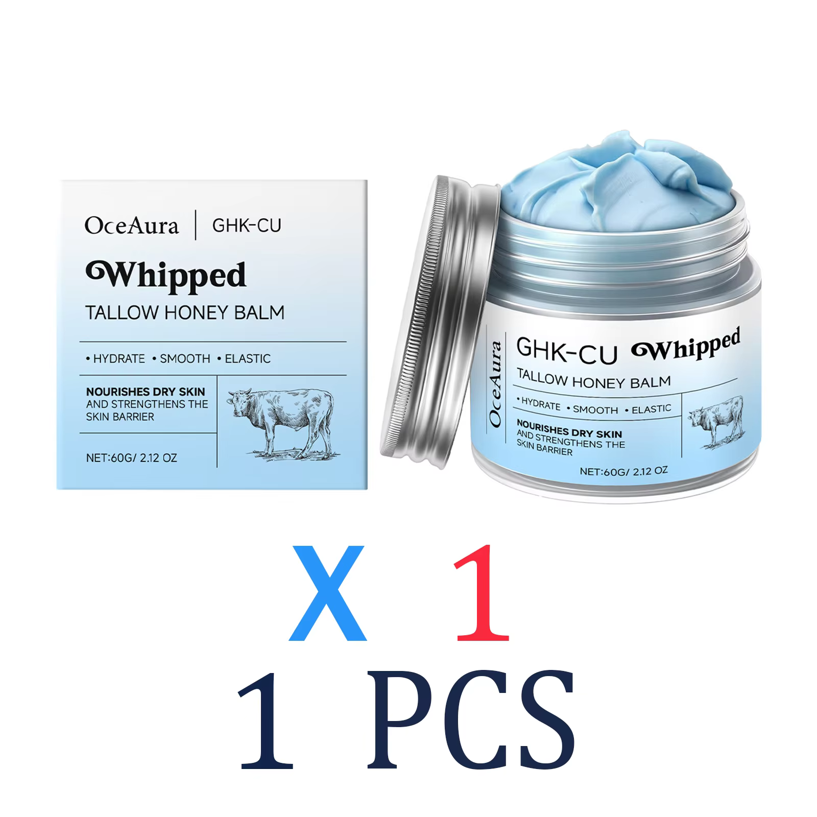 Baume au Tallow et au miel pour peaux très sèches, hydratant polyvalent pour le visage, les mains et