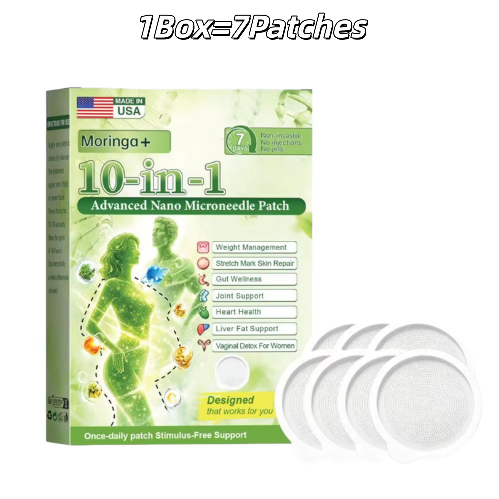 Patch Minceur Détoxifiant Moringa+ Nano Microneedle pour la Perte de Poids et la Combustion des Grai