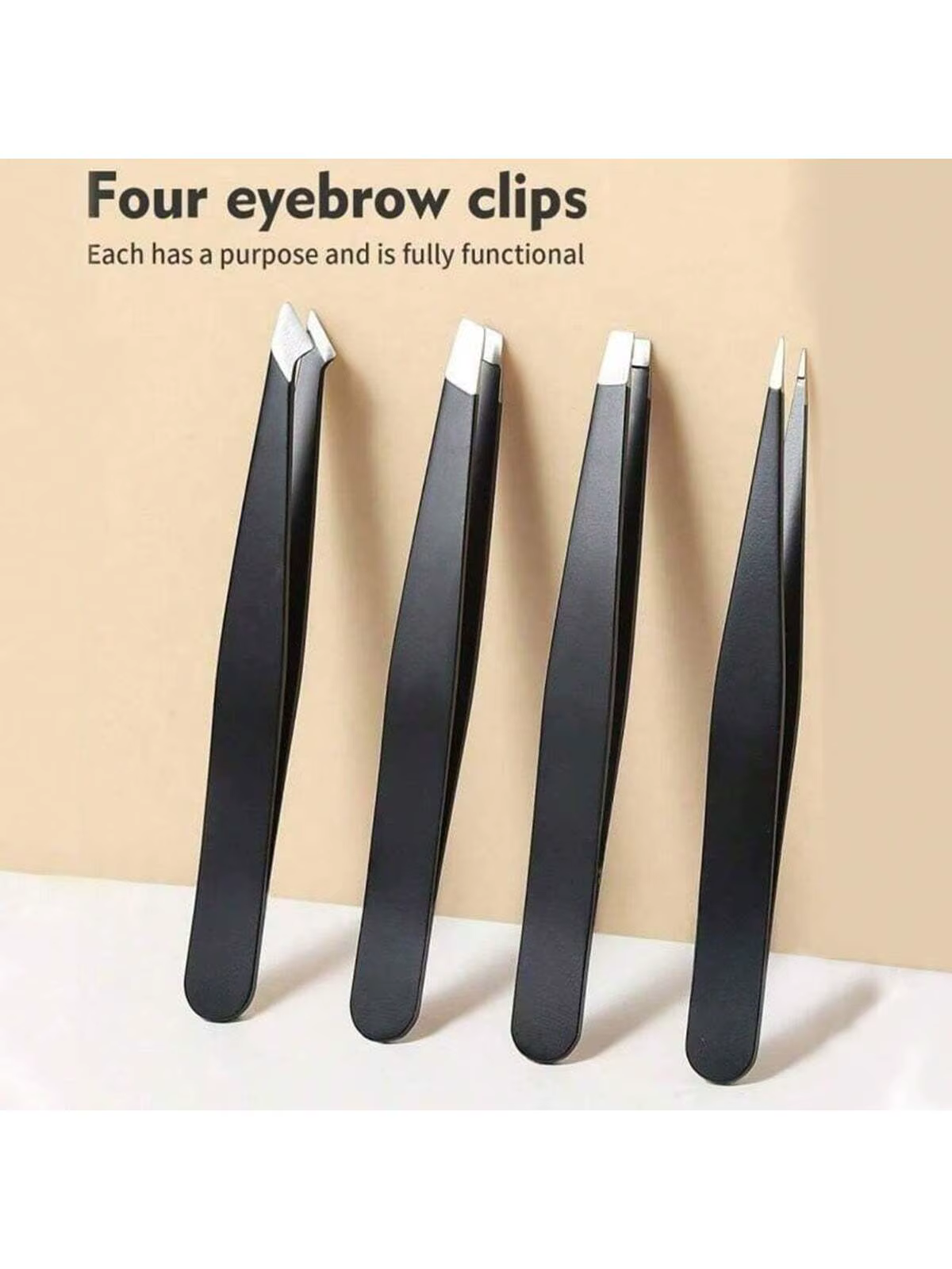 Pincettes à sourcils polyvalentes, paquet de 4 outils de maquillage pour resserrer les sourcils en a