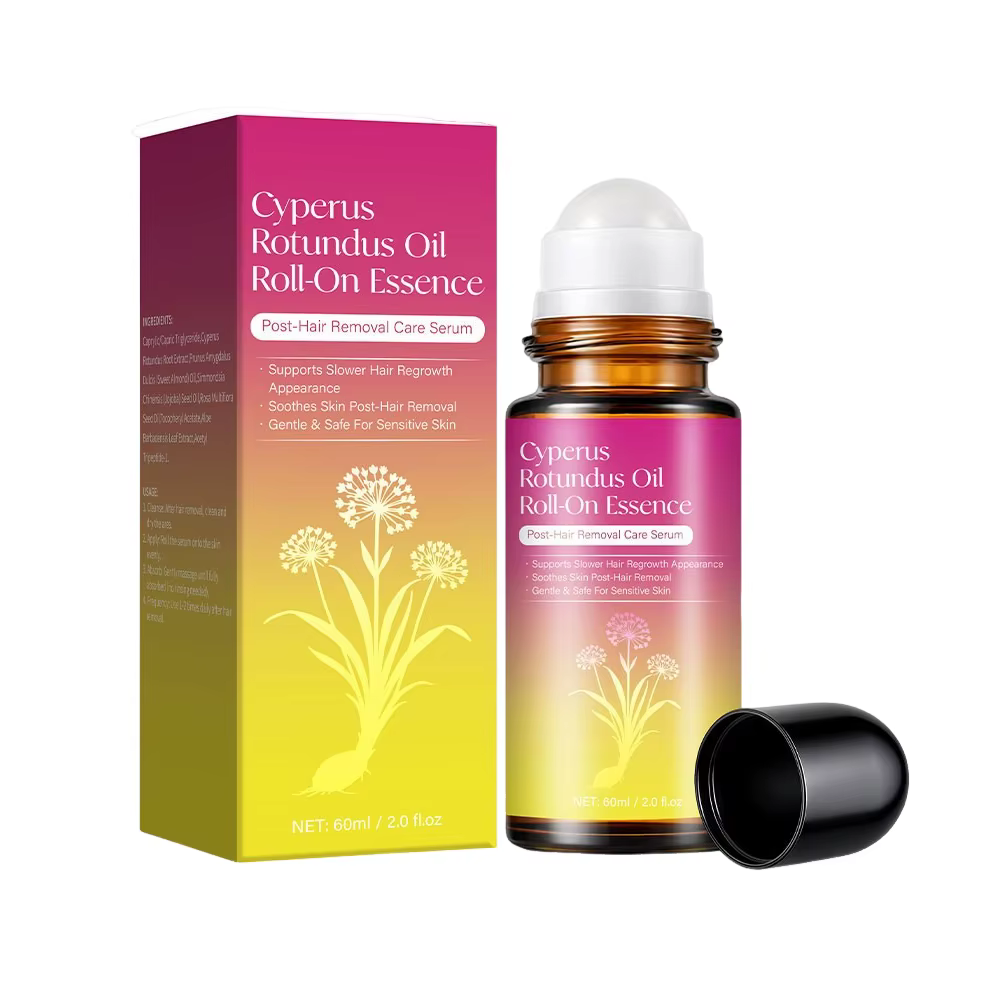 Huile de Cyperus Rotundus en roll-on, huile naturelle de Cyperus Rotundus pour l'épilation, réduit l