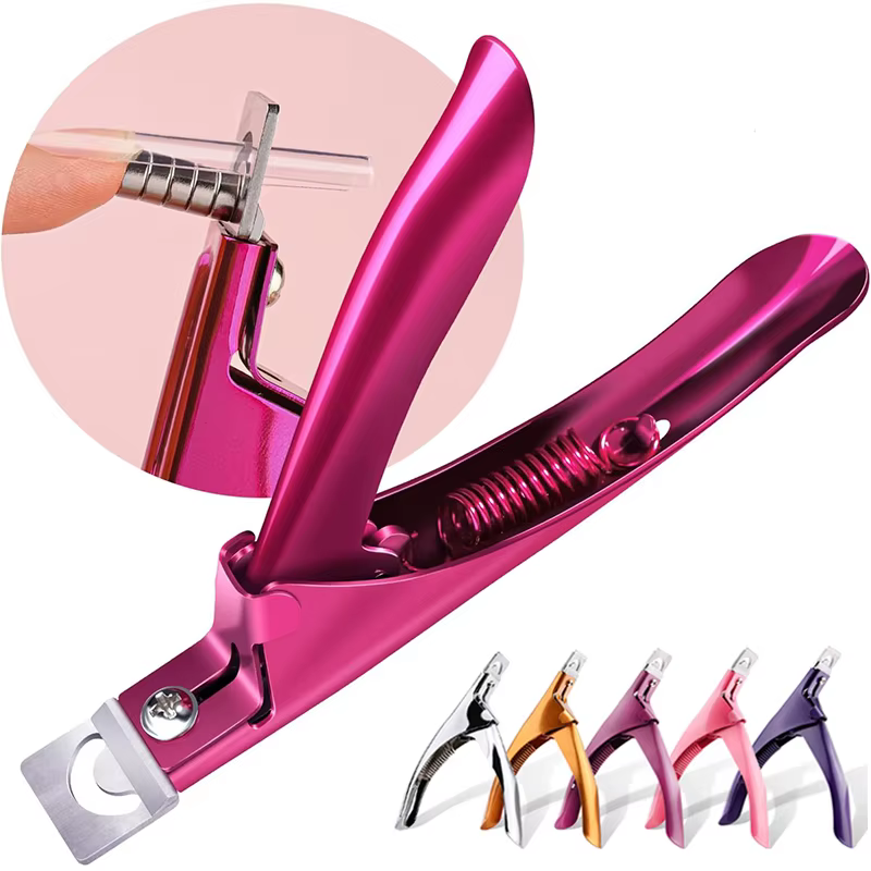 Coupe-ongles professionnel en acier inoxydable, coupe-ongles de Type U, coupe-bordure en acrylique,