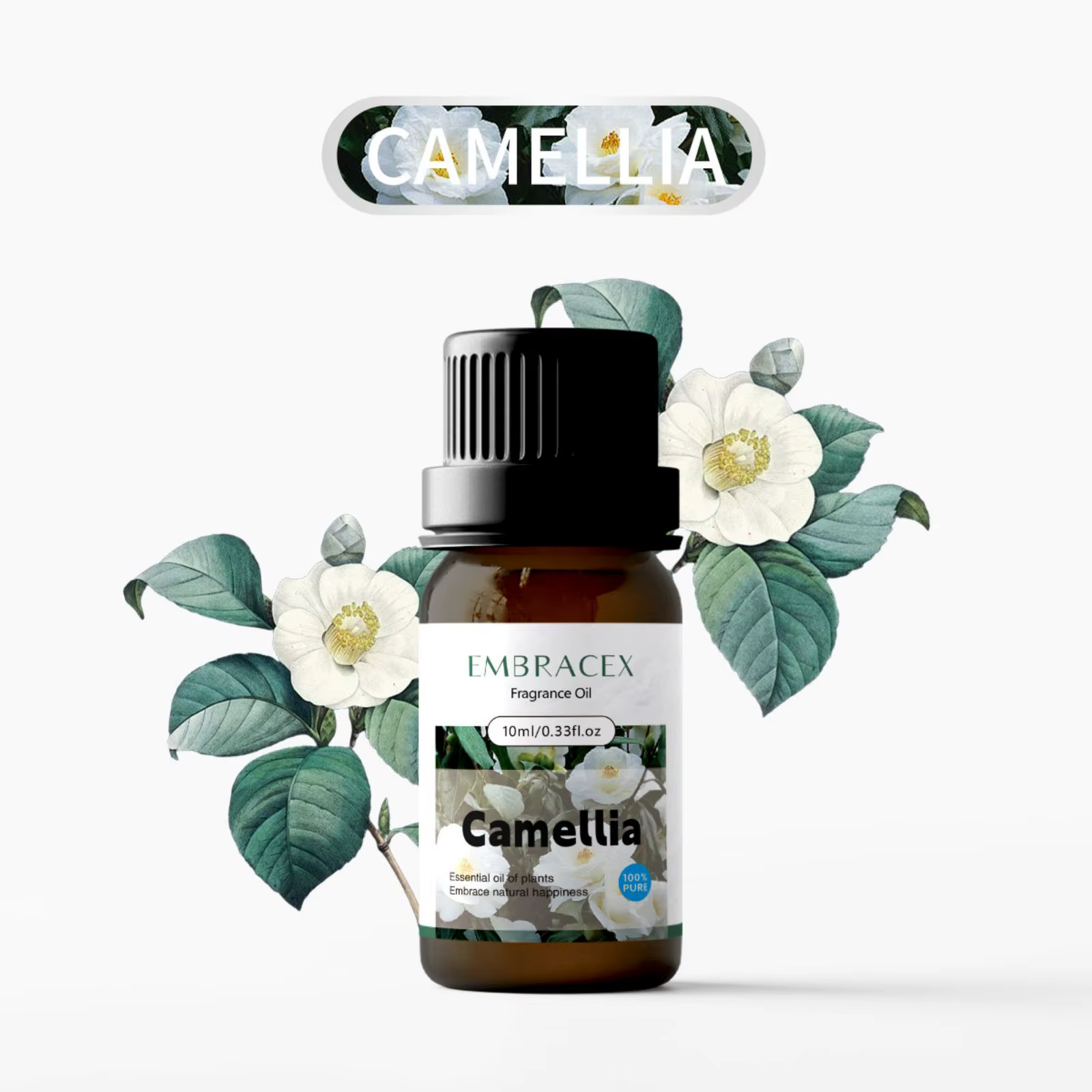 Huile essentielle de camélia, extrait naturel de plantes, pour les soins de la peau, le bain, le vis