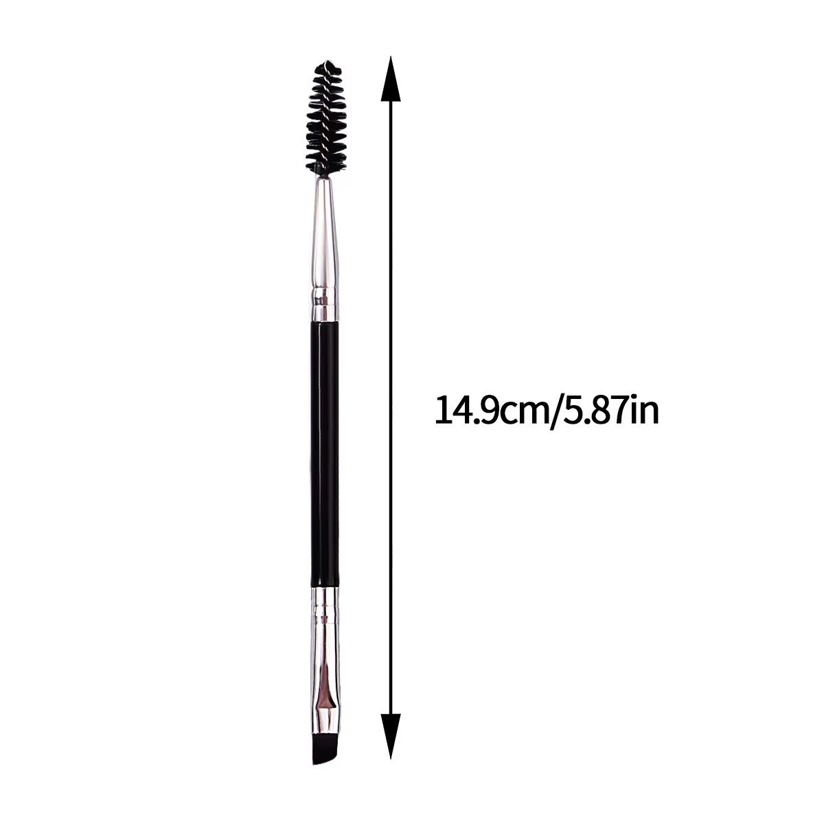 Brosse à mascara noire à double tête, brosse à sourcils, peigne à mascara, rafraîchissement du maqui