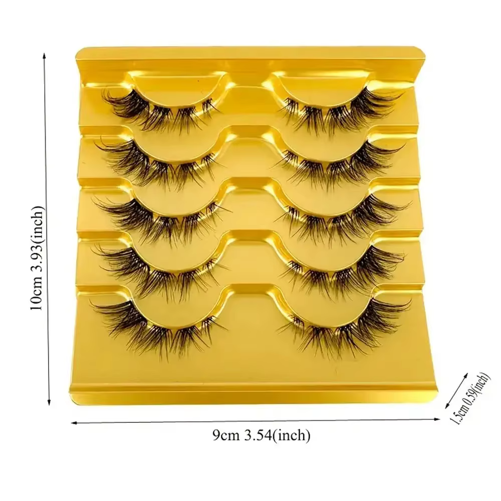 Extension de cils à tige invisible, faux cils en grappe croisée naturelle, nickel é 3D, maquillage p