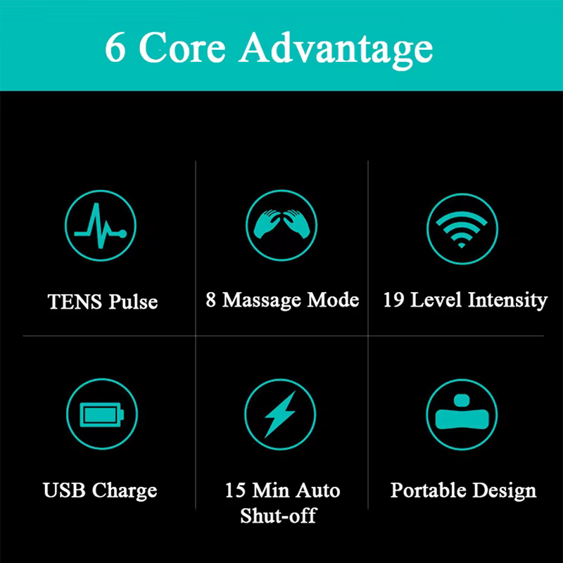 Masseur électrique intelligent pour le cou, stimulateur musculaire EMS portable, patch de massage de