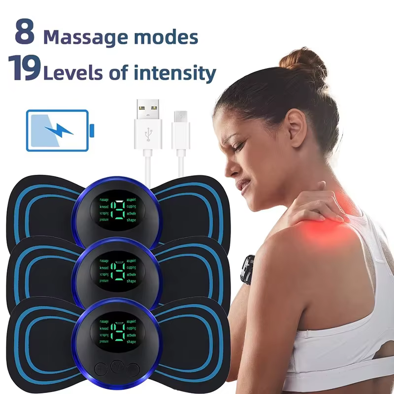 Masseur électrique intelligent pour le cou, stimulateur musculaire EMS portable, patch de massage de