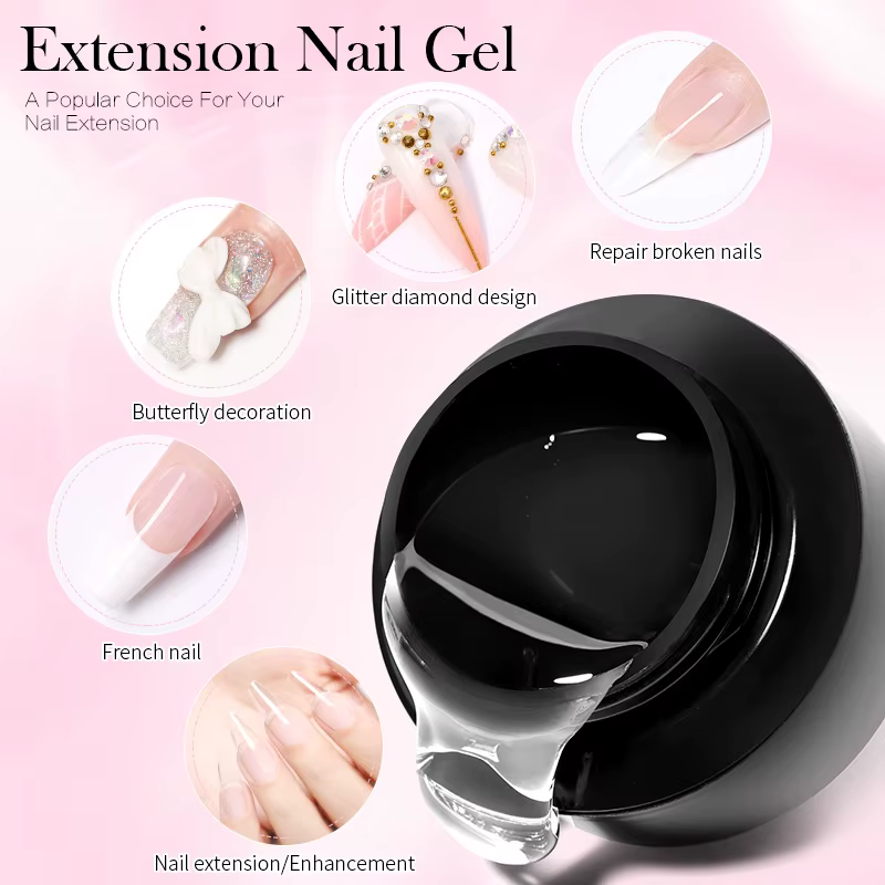 BORN PRETTY 60/30ml gelée dure Extension vernis à ongles Gel ongles français ongles nu rose blanc cl