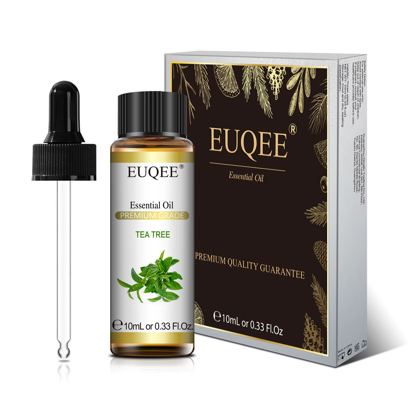 EUQEE 10ml Huile Essentielle Naturelle Pure Lavande Jasmin Eucalyptus Vanille Bois de Sandal Orange