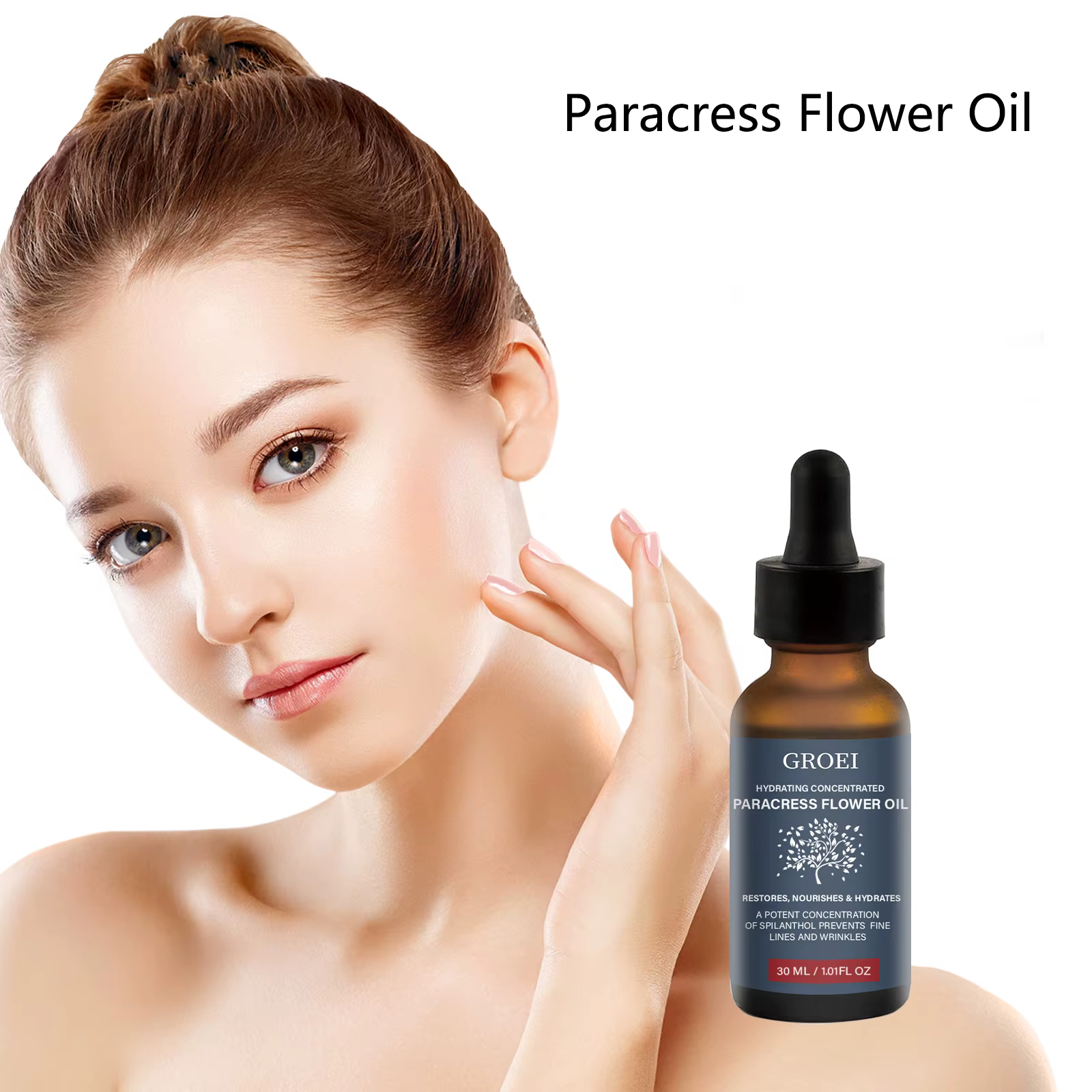 Huile de fleur de paracress 30ml pour les rides hydrate et nourrit la peau lisse les ridules pour le