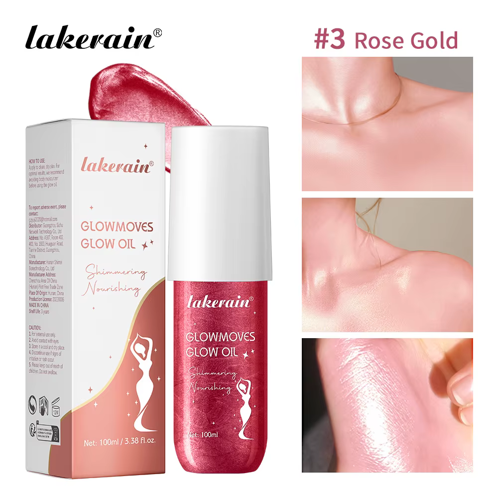 Soins du corps Glow Motions Glow Body Oil 100ml Hydratant Adoucissant Brésilien Shimmer Bronze Non g