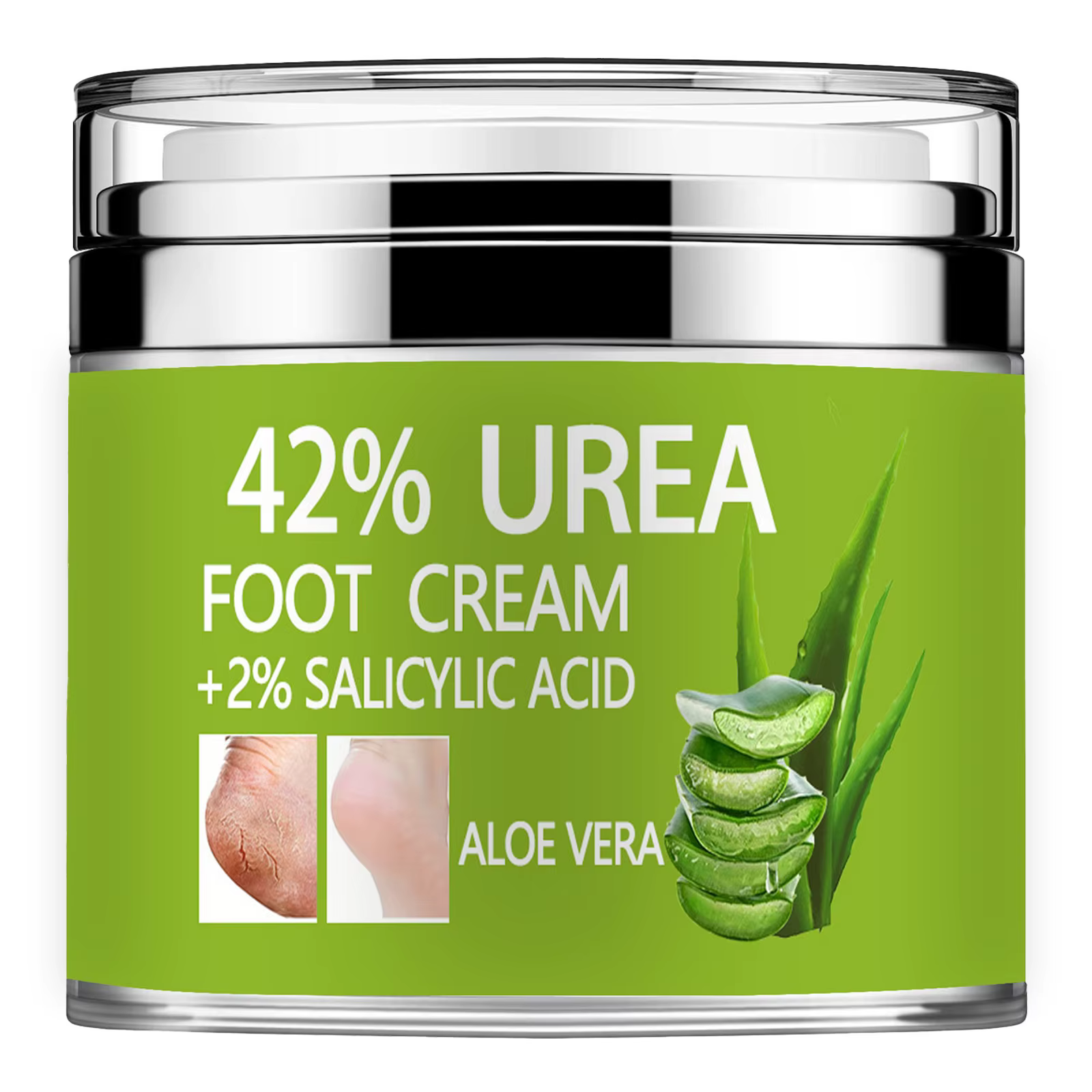 Crème d'urée 42% Plus acide salicylique 2%, crème pour les pieds à la lavande pour le traitement des