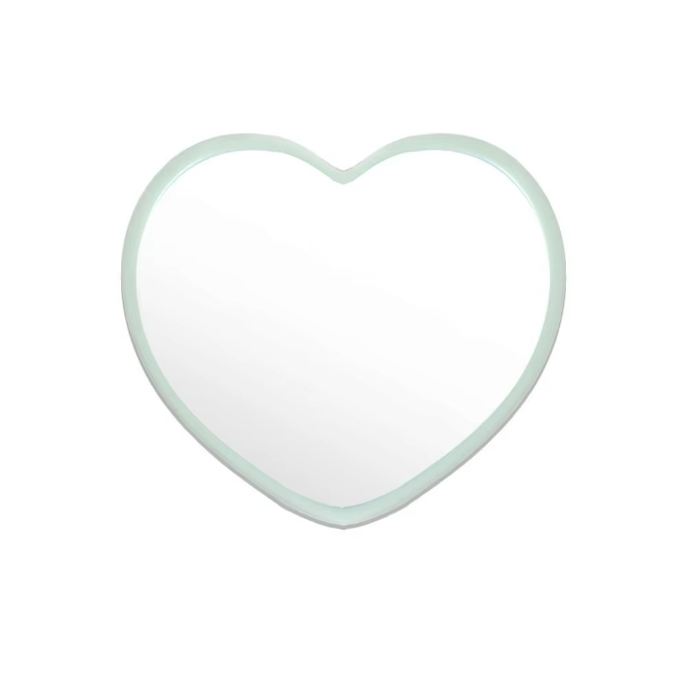 Miroir moderne simple face en forme de cœur, petit miroir portatif, miroir de maquillage de beauté h