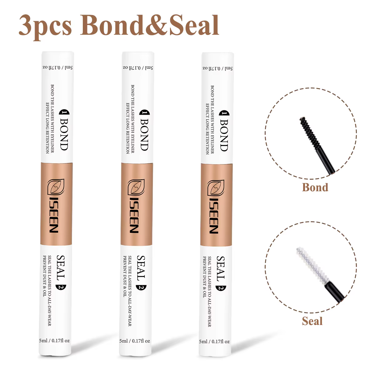 Colle pour cils individuels Bond and Seal 2 en 1, tenue super forte, extension de cils longue durée,