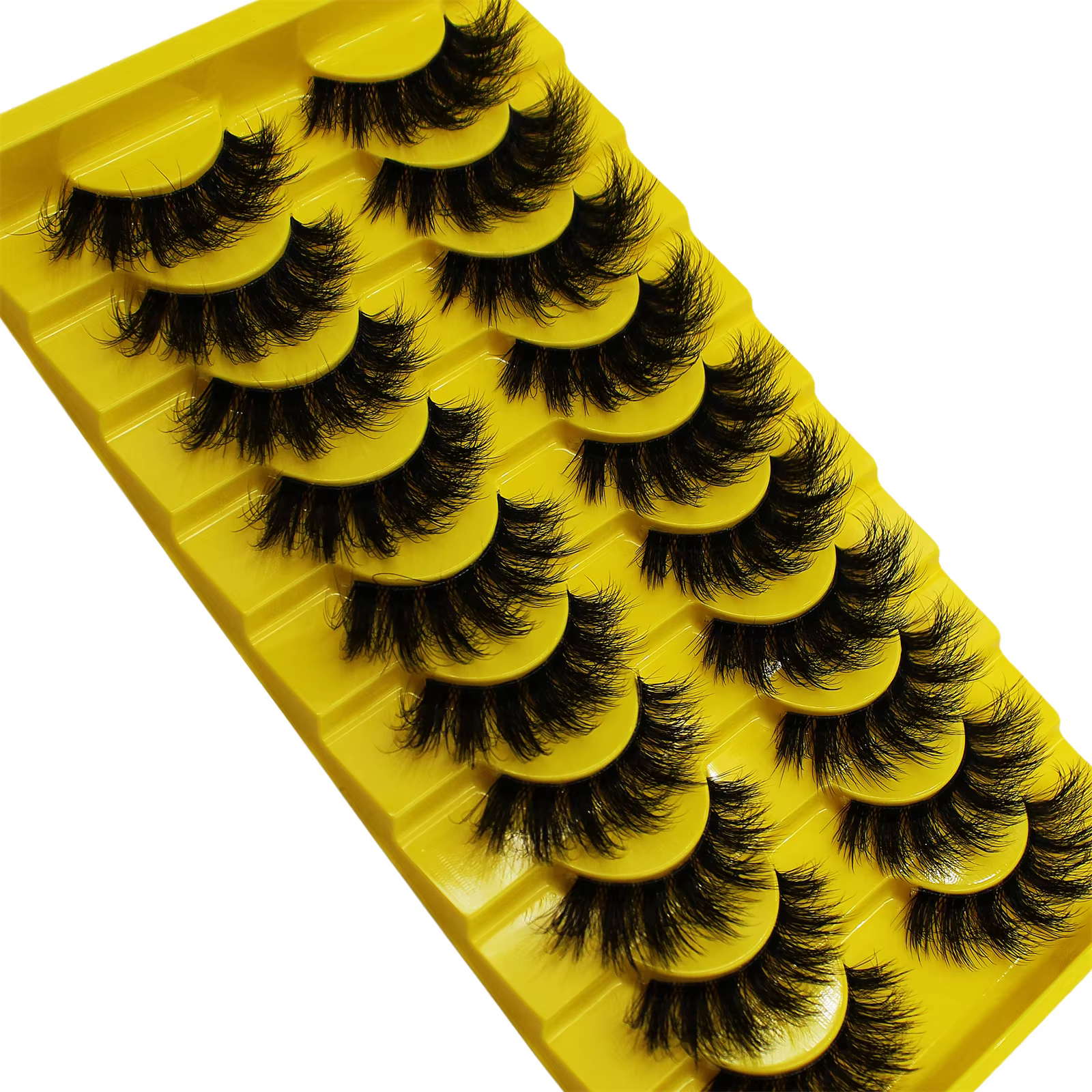 Faux cils moelleux russes, cils à bande 3D, maquillage désordonné, cils optiques moelleux, 10 paires